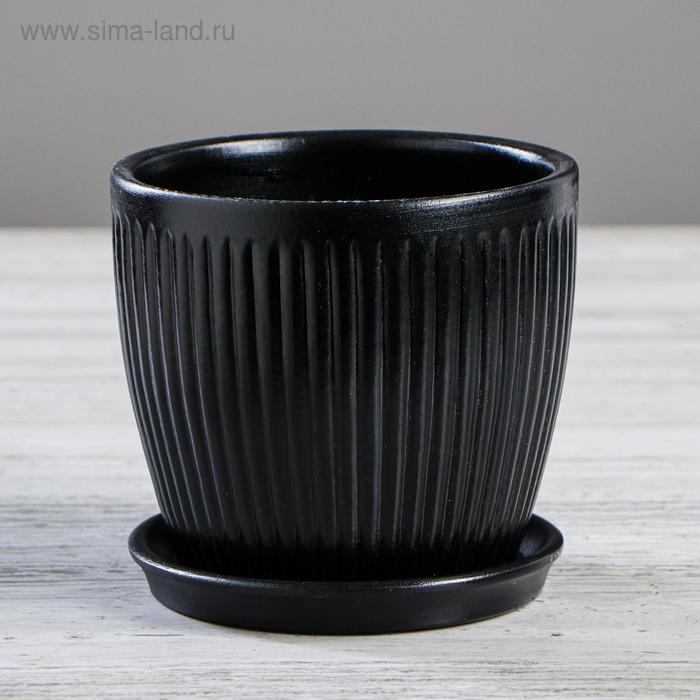 Цветочный горшок "Осень", вертикаль, чёрный, 1 л
Цветочный горшок "Осень", вертикаль, чёрный, 1 л