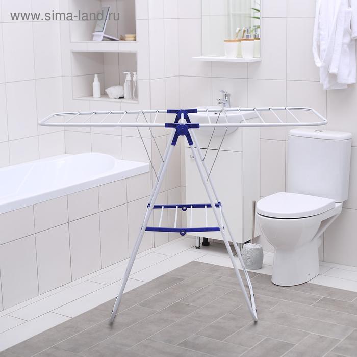 Сушилка для белья напольная, 130×60×93 см, рабочая длина 10 м, металлическая
Сушилка для белья напольная, 130×60×93 см, рабочая длина 10 м, металлическая