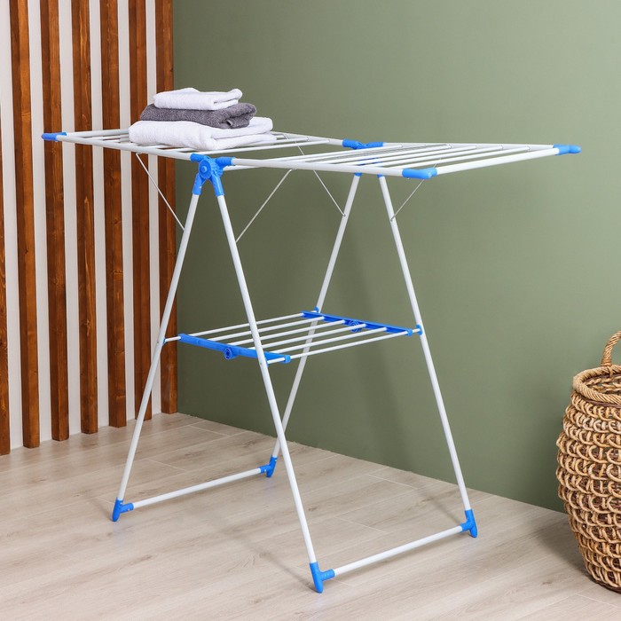 Сушилка для белья напольная, 130×50×95 см, рабочая длина 8 м, окрашенная, цвет МИКС
Сушилка для белья напольная, 130×50×95 см, рабочая длина 8 м, окрашенная, цвет МИКС