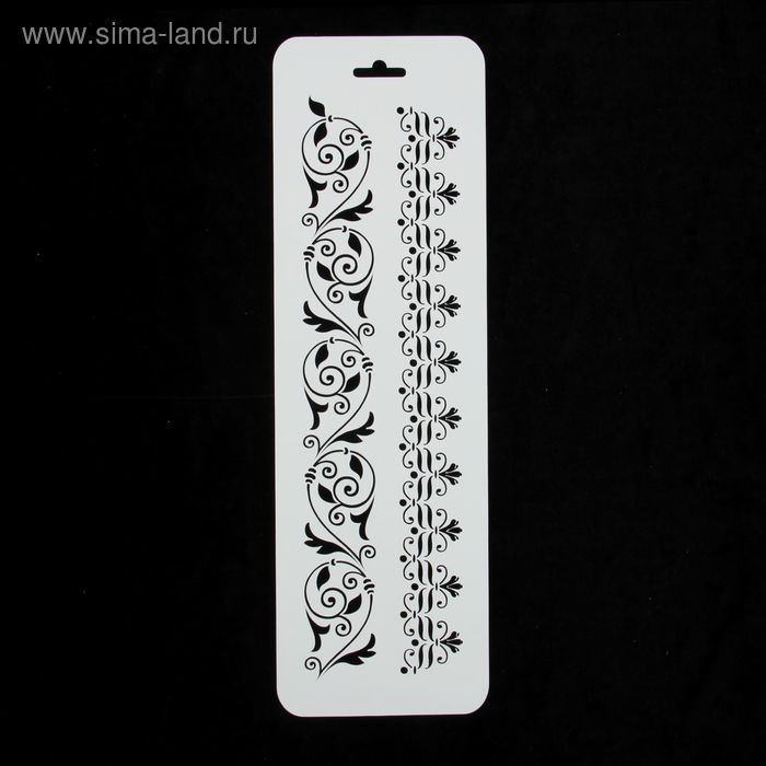 Трафарет бордюрный "Узоры" пластик, 10х32 см
Трафарет бордюрный "Узоры" пластик, 10х32 см