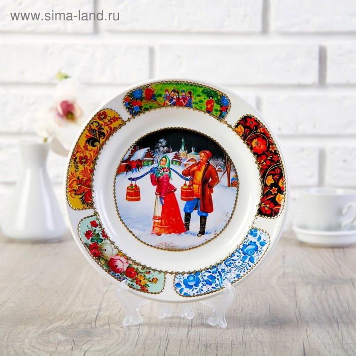 Тарелка декоративная «Деревенская пара», D = 20 см
Тарелка декоративная «Деревенская пара», D = 20 см