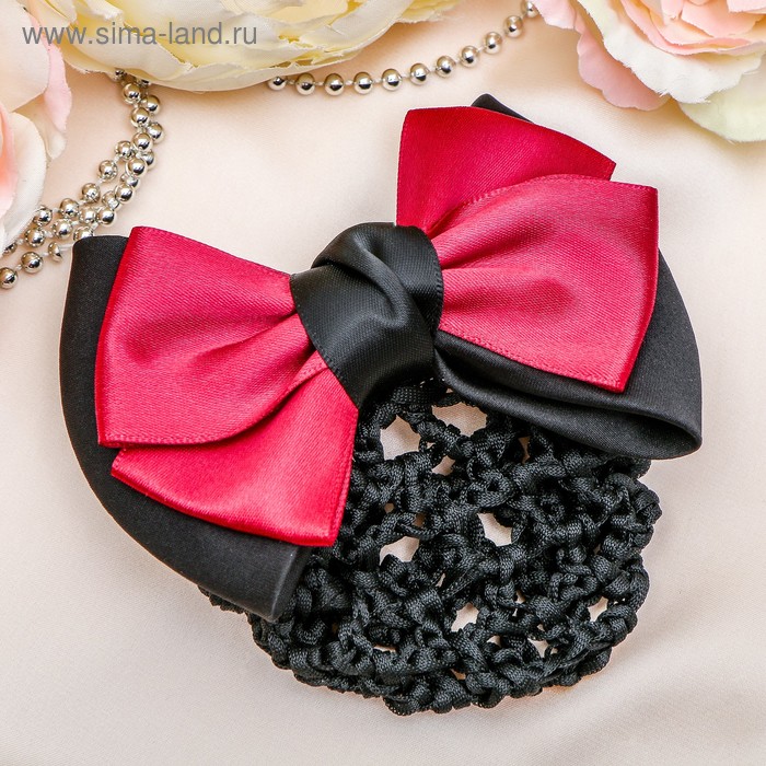 Автомат для волос с сеточкой для пучка d-10 см бантик атлас бордо
Автомат для волос с сеточкой для пучка d-10 см бантик атлас бордо