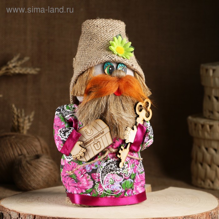 Домовой-оберег "Счастливчик", 19 см микс