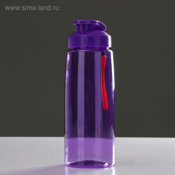 фото Бутылка для воды 1000 мл, спортивная, со шнурком, микс, 8х23.5 см