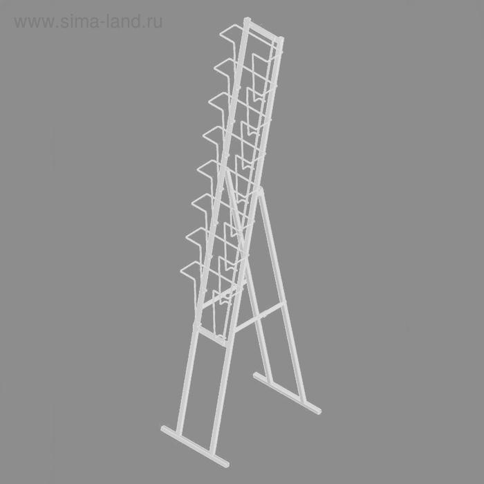 Стойка для печатной продукции напольная, складная, 8 карманов А4, цвет белый 
Стойка для печатной продукции напольная, складная, 8 карманов А4, цвет белый