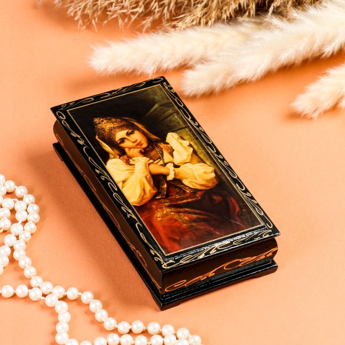 Шкатулка - купюрница «Русская красавица», 8,5×17 см, лаковая миниатюра
Шкатулка - купюрница «Русская красавица», 8,5×17 см, лаковая миниатюра