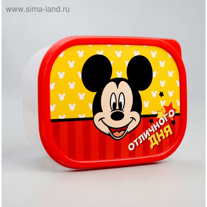 Ланч-бокс прямоугольный, 500 мл, Микки Маус "Отличного дня" красный с желтым
Ланч-бокс прямоугольный, 500 мл, Микки Маус "Отличного дня" красный с желтым