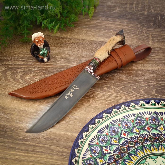 Пчак Шархон, рукоять-лапка, гарда с гравировкой
Пчак Шархон, рукоять-лапка, гарда с гравировкой