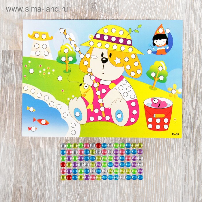 Аппликация круглыми стразами «Собака - рыбак»
Аппликация круглыми стразами «Собака - рыбак»