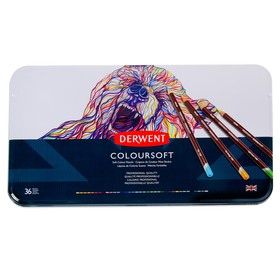 Карандаши художественные цветные Derwent Coloursoft, 36 цветов, в металлической коробке
Карандаши художественные цветные Derwent Coloursoft, 36 цветов, в металлической коробке
