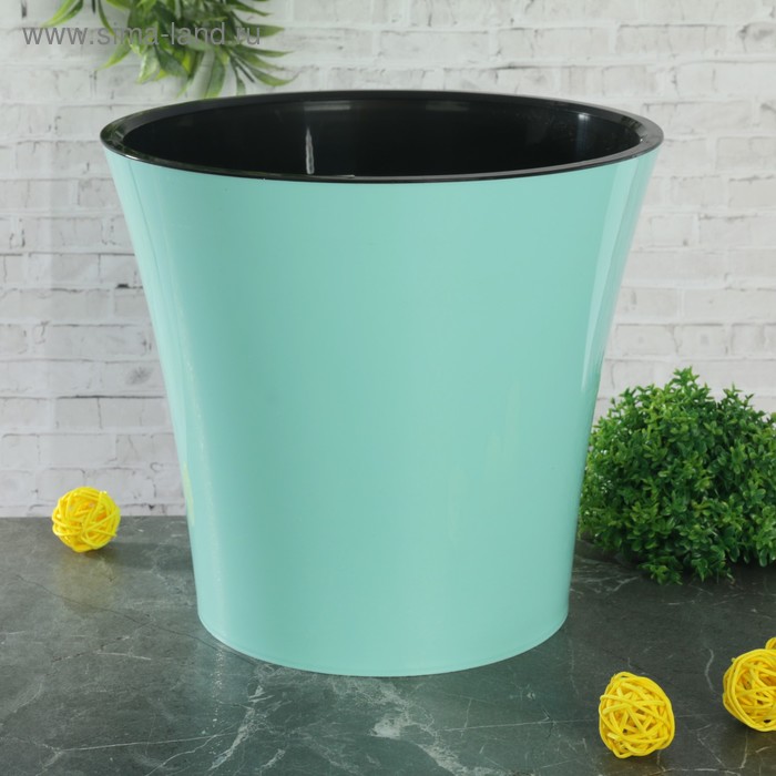Кашпо для цветов со вставкой «Арте», 5 л, цвет мятно-чёрный
Кашпо для цветов со вставкой «Арте», 5 л, цвет мятно-чёрный