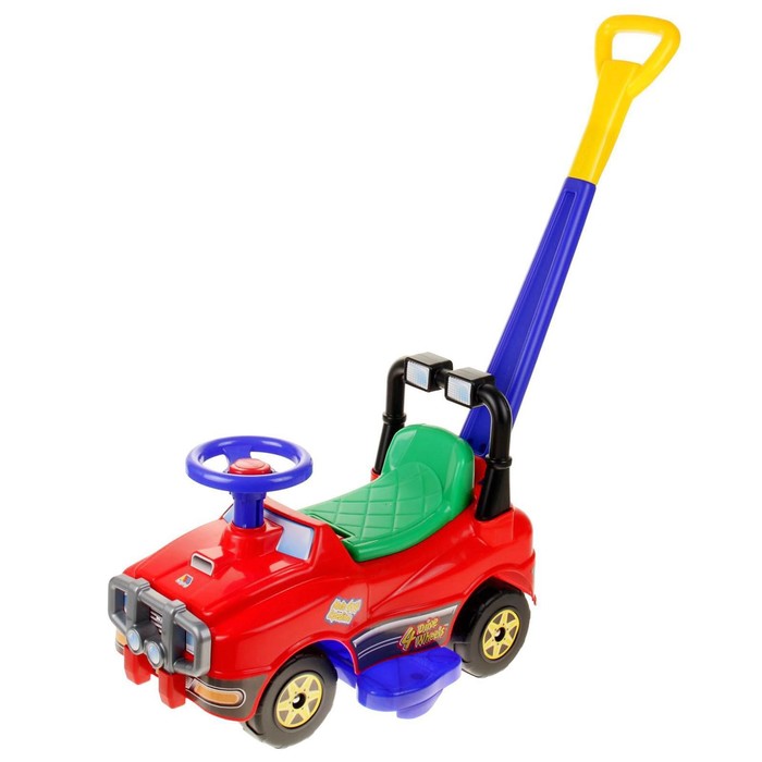 Толокар «Джип», с ручкой, красный, с гудком-пищалкой
Толокар «Джип», с ручкой, красный, с гудком-пищалкой
