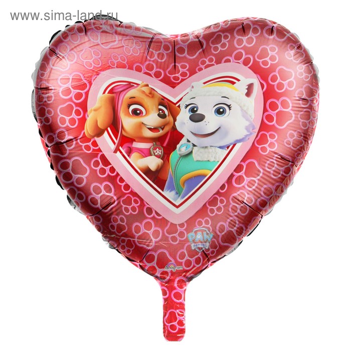Шар фольгированный 18" «Щенячий патруль», сердце
Шар фольгированный 18" «Щенячий патруль», сердце
