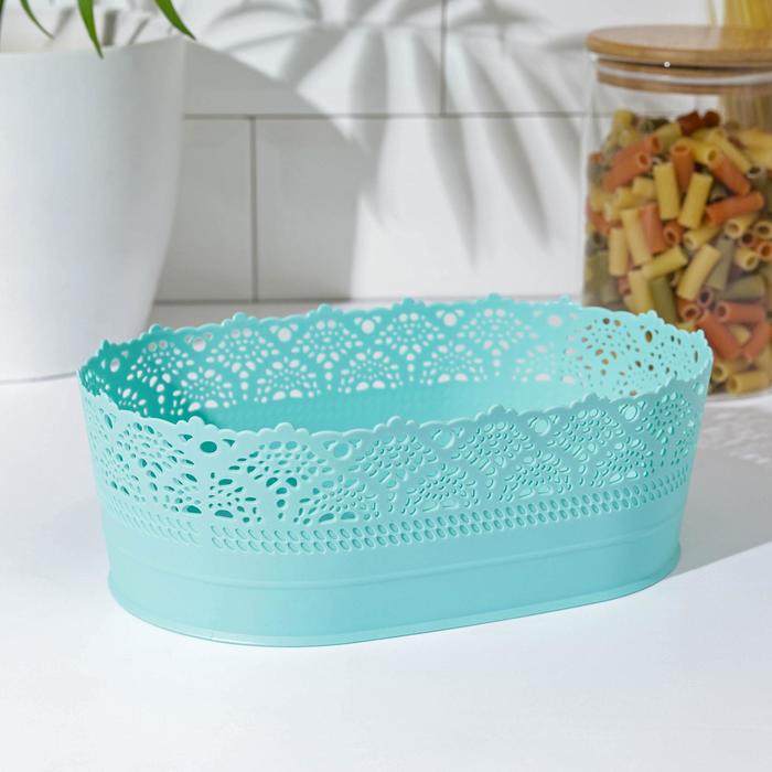 Ваза для хлеба и фруктов «Ажур», D=22 см, цвет аквамарин
Ваза для хлеба и фруктов «Ажур», D=22 см, цвет аквамарин