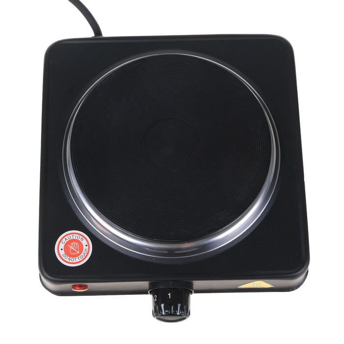 фото Плитка электрическая sakura пэ-01в, 1000 вт, 1 конфорка, диск, черная