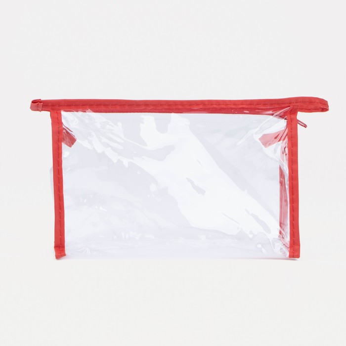 фото Косметичка на молнии, цвет красный