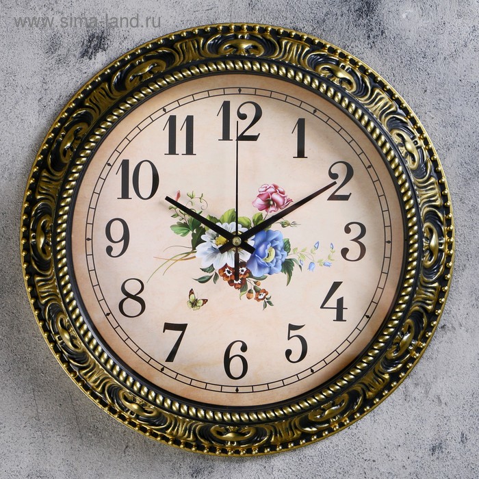 Часы настенные, серия: Цветы, "Изящный букет", дискретный ход, d=30 см, микс 
Часы настенные, серия: Цветы, "Изящный букет", дискретный ход, d=30 см, микс