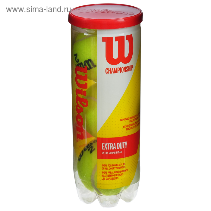 Мяч теннисный Wilson Championship, набор 3 шт., фетр, натуральная резина
Мяч теннисный Wilson Championship, набор 3 шт., фетр, натуральная резина