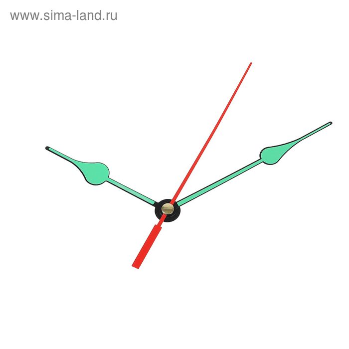 Комплект стрелок для часов, черные, светятся в темноте (2054Y)