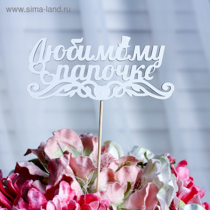 Топпер «Любимому папочке», белый, 12,5×5,5 см
Топпер «Любимому папочке», белый, 12,5×5,5 см