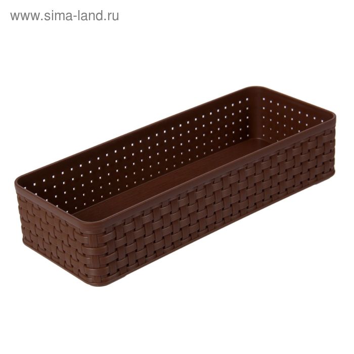 Органайзер для столовых приборов, 24×9,5×5 см, цвет коричневый
Органайзер для столовых приборов, 24×9,5×5 см, цвет коричневый