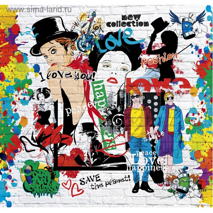 Фотообои К-129 «Граффити» (6 листов), 210 × 200 см
Фотообои К-129 «Граффити» (6 листов), 210 × 200 см