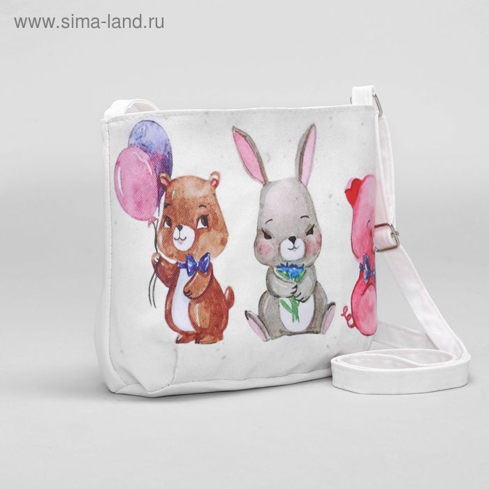 Сумка детская на молнии, цвет белый 
Сумка детская на молнии, цвет белый