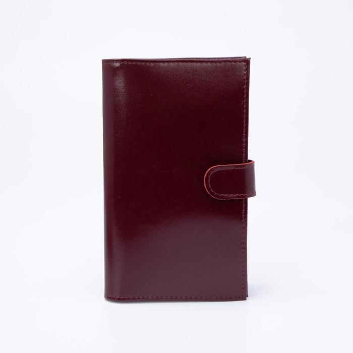 Визитница на кнопке, 3 ряда, 12 листов, цвет бордовый
Визитница на кнопке, 3 ряда, 12 листов, цвет бордовый