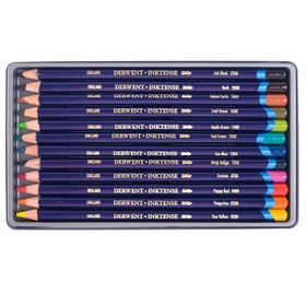 Карандаши акварельные набор 12 цветов, Derwent Inktense Чернильные, в металлическом пенале
Карандаши акварельные набор 12 цветов, Derwent Inktense Чернильные, в металлическом пенале