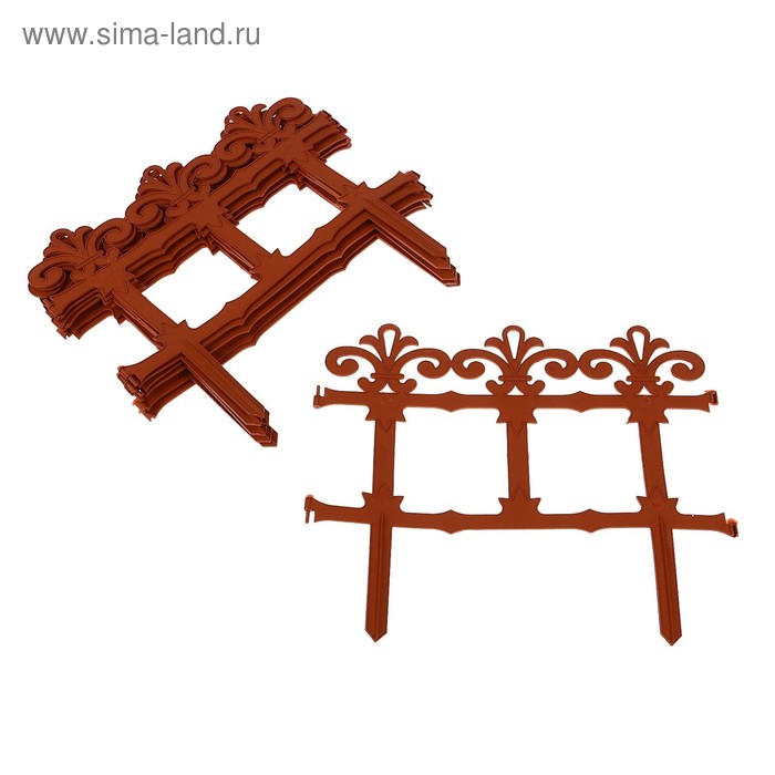 Ограждение декоративное, 33 × 267 см, 7 секций, пластик, терракотовое, «Роскошный сад»
Ограждение декоративное, 33 × 267 см, 7 секций, пластик, терракотовое, «Роскошный сад»