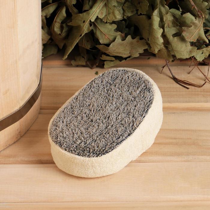 Мочалка банная "Объемный овал", лён
Мочалка банная "Объемный овал", лён