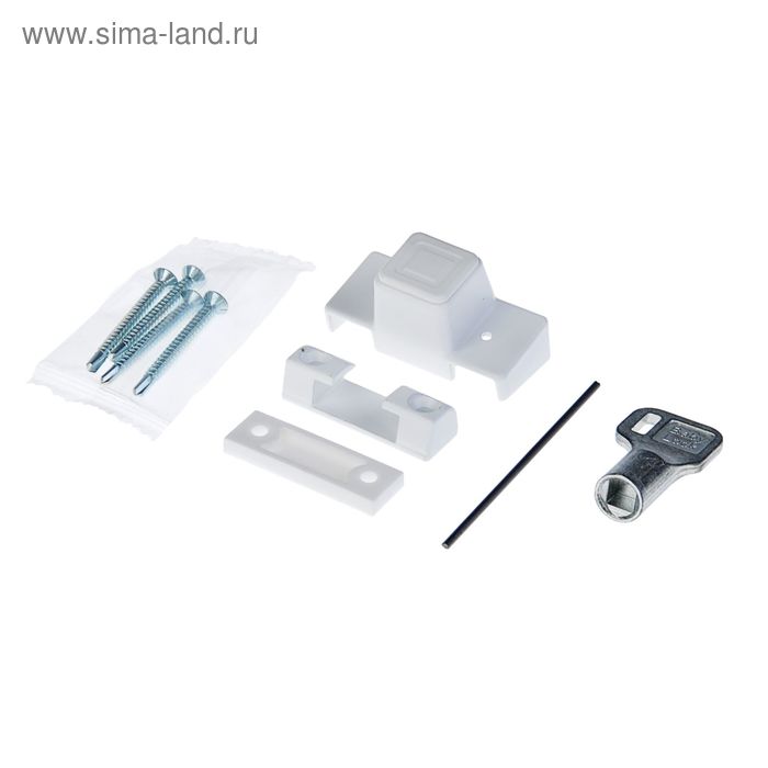 Замок блокирующий для окон, с ключом, белый
Замок блокирующий для окон, с ключом, белый