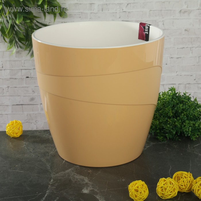 Кашпо для цветов со вставкой «Грация», 4,5 л, цвет кремовый
Кашпо для цветов со вставкой «Грация», 4,5 л, цвет кремовый