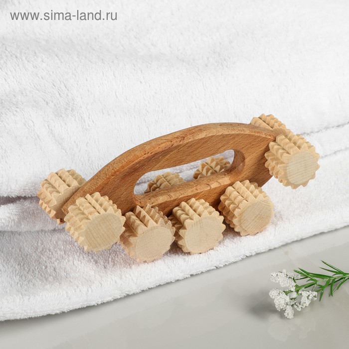 Массажер деревянный "Машинка", 10 роликов, 17 см
Массажер деревянный "Машинка", 10 роликов, 17 см