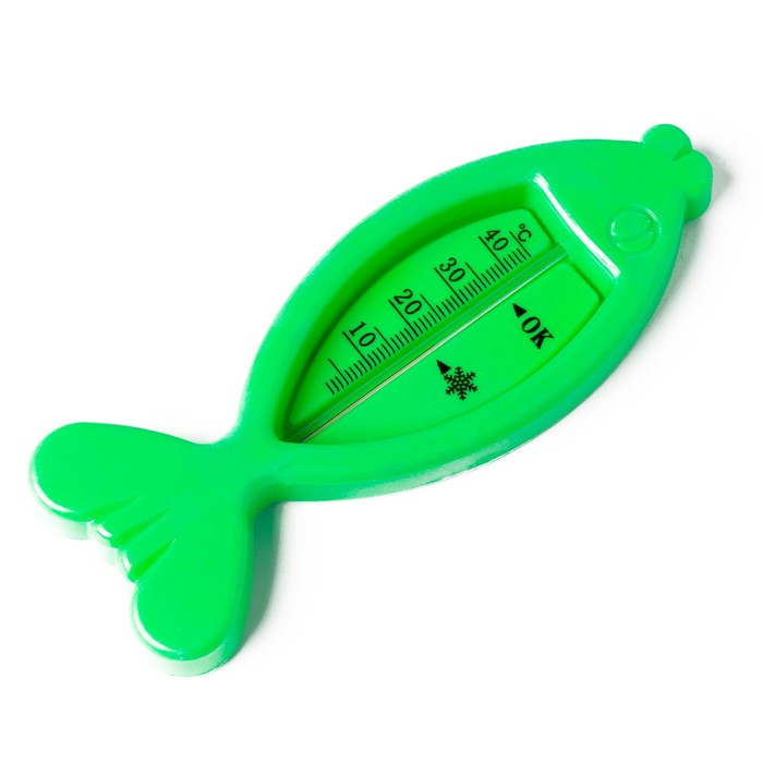фото Термометр для ванной «рыбка», цвет зелёный крошка я