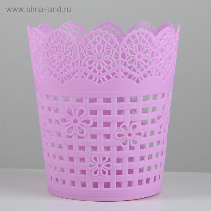 фото Корзина для хранения «плетение», 10,5×10,5×11,5 см, цвет микс