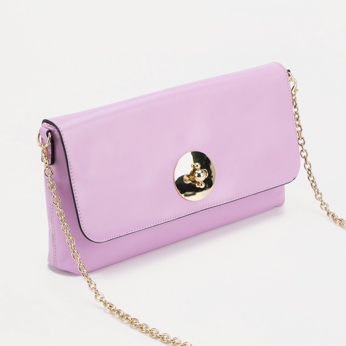 Клатч женский, отдел на молнии, наружный карман, с ручкой, длинная цепь, цвет сиреневый
Клатч женский, отдел на молнии, наружный карман, с ручкой, длинная цепь, цвет сиреневый