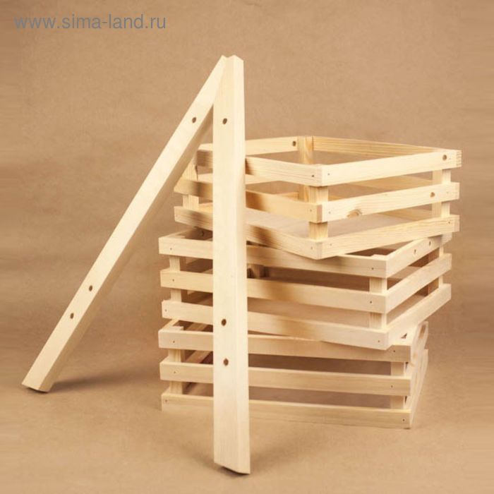 Кашпо деревянное 63×33×47.5 см из ящиков Триада Дарим Красиво