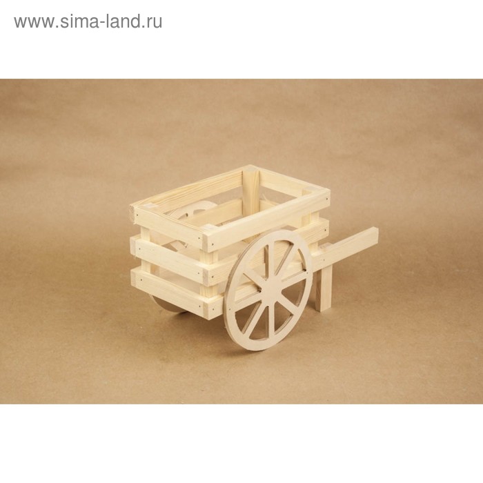 Кашпо деревянное 30×13×17 см "Тележка", натуральный Дарим Красиво 
Кашпо деревянное 30×13×17 см "Тележка", натуральный Дарим Красиво