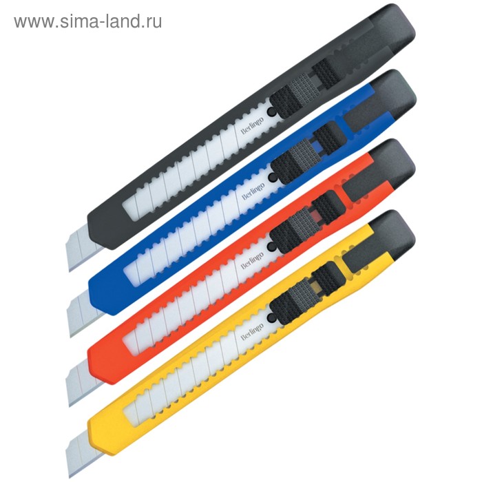 Нож канцелярский 9 мм Office, push-lock, европодвес
Нож канцелярский 9 мм Office, push-lock, европодвес