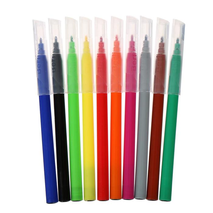 фото Фломастеры смываемые 10 цветов "замки", европодвес berlingo