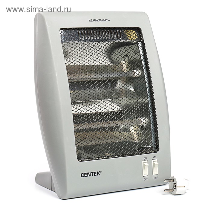 Обогреватель Centek CT-6100 LGY, кварцевый инфракрасный, 800 Вт, серый 
Обогреватель Centek CT-6100 LGY, кварцевый инфракрасный, 800 Вт, серый