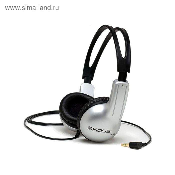 Наушники KOSS UR10, накладные, черно-серебристые 
Наушники KOSS UR10, накладные, черно-серебристые