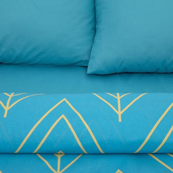 фото Постельное бельё этель 2 сп «бирюзовый лепесток» 175х215, 200х220, 70х70-2 шт