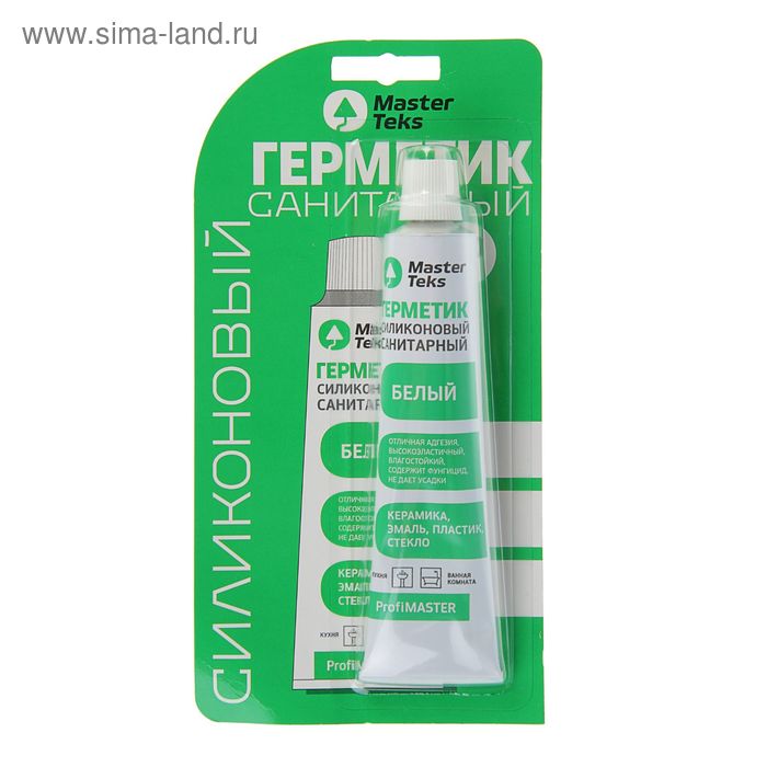 Герметик силиконовый MasterTeks PM, санитарный, 80 мл, белый
Герметик силиконовый MasterTeks PM, санитарный, 80 мл, белый