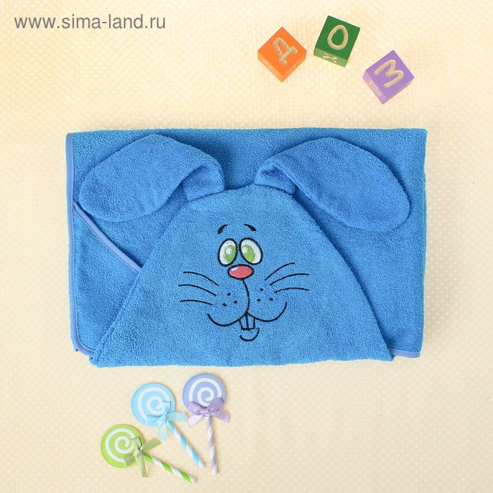 Полотенце-накидка махровое «Зайчик», размер 75×125 см, цвет голубой, хлопок, 300 г/м²
Полотенце-накидка махровое «Зайчик», размер 75×125 см, цвет голубой, хлопок, 300 г/м²