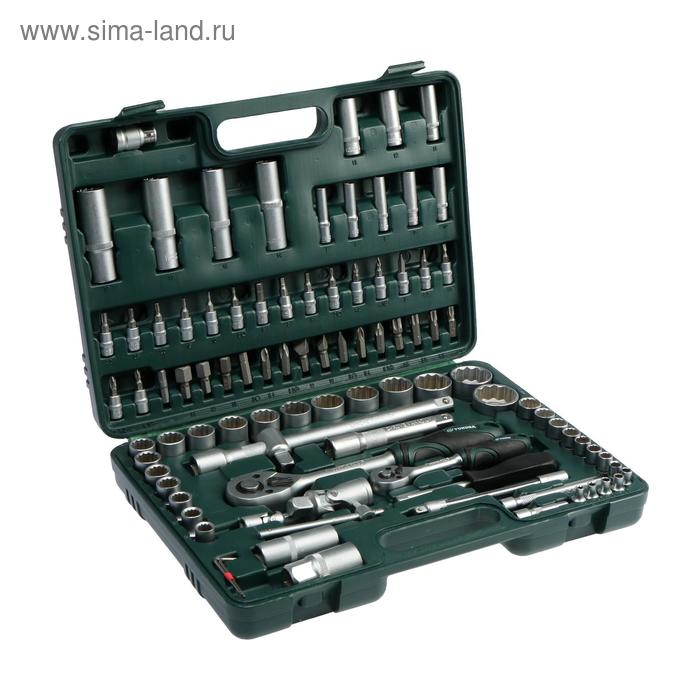 Набор инструментов в кейсе ТУНДРА, автомоб. CrV, 1/2", 1/4", 12-гран. головки, 94 пред, 
Набор инструментов в кейсе ТУНДРА, автомоб. CrV, 1/2", 1/4", 12-гран. головки, 94 пред,