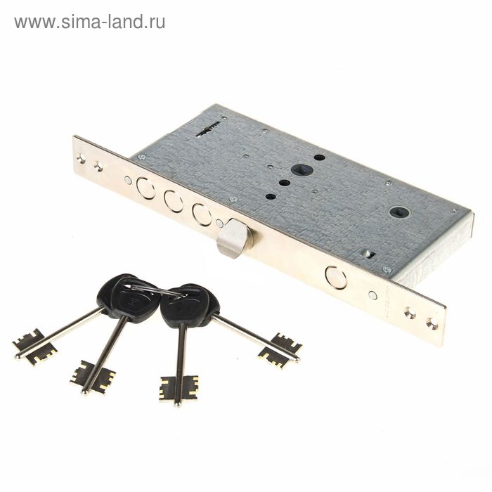 фото Замок врезной "гардиан" 3015, с защелкой, с задвижкой, 4 ключа