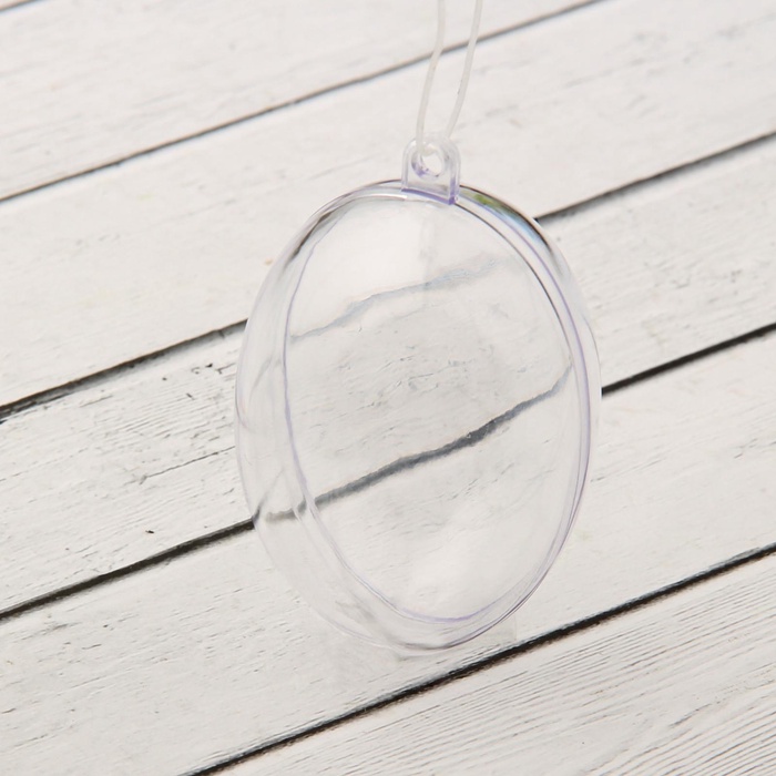 фото Заготовка - подвеска, раздельные части «яйцо», размер собранного: 4.5 × 4.5 × 6.3 см