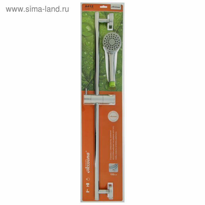 фото Стойка для душа accoona a412, с душевым набором, цвет хром